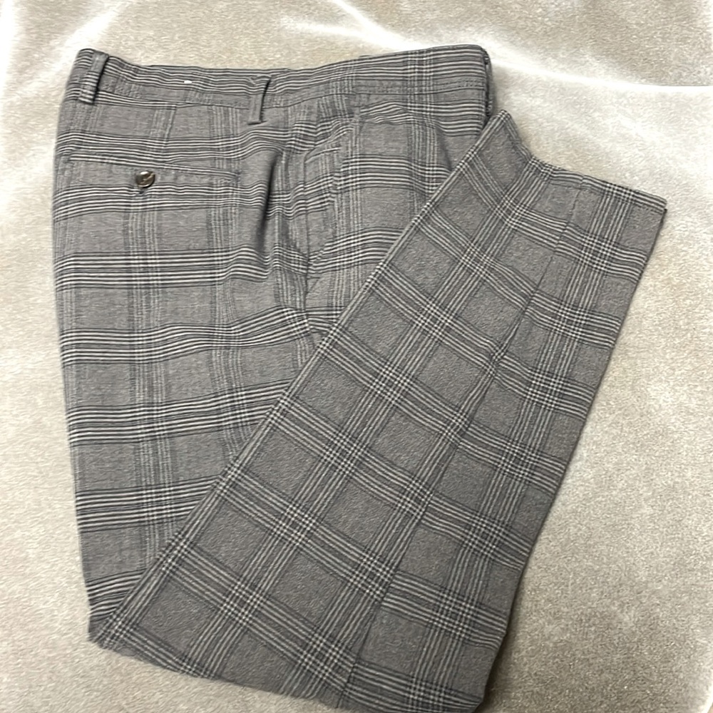 Zara grey plaid pants, size 34
